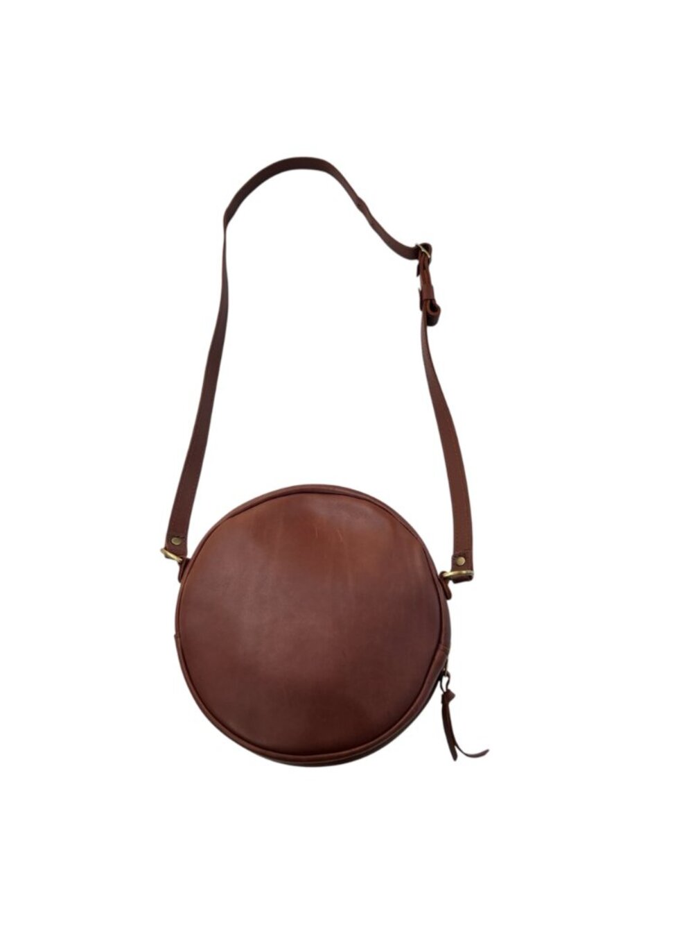 Portland Leather Almost Perfect Circle Leather Crossbody Full Grain Leather - Picture 4 of 11